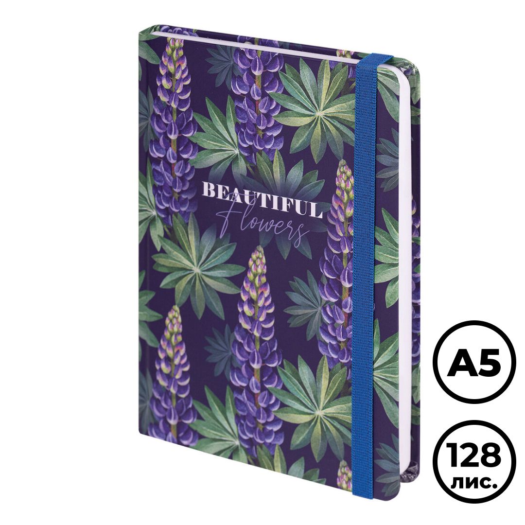 Күнтізбесіз күнделік Brauberg "Beautiful Flowers", А5, 128 п, 7БЦ