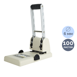 Тескіш Deli Heavy Duty, 100 параққа дейін, ақ / 300 параққа дейінгі тескіштер
