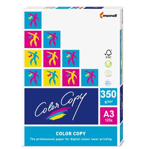 Бумага Color Copy, A3, 350 гр/м2, 125 листов в пачке, матовая / Бумага офисная премиум класса