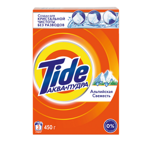 Кір жуғыш ұнтақ Tide Автомат "Альпі балғындығы", 450 гр, картон қаптама / Кір жуғыш ұнтақтар oe.kz Кір жуғыш ұнтақ Tide Автомат "Альпі балғындығы", 450 гр, картон қаптама / Кір жуғыш ұнтақтар