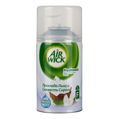 Освежитель воздуха Airwick "Прохлада Льна и Свежесть Сирени", сменный баллон, 250мл / Баллончики для диспенсеров