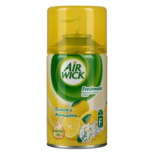 Освежитель воздуха Airwick "Лимон и Женьшень", сменный баллон, 250 мл / Баллончики для диспенсеров