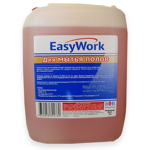 Средства для мытья полов Easy Work, 5000 мл / Чистящие средства №2 oe.kz Средства для мытья полов Easy Work, 5000 мл / Чистящие средства №2