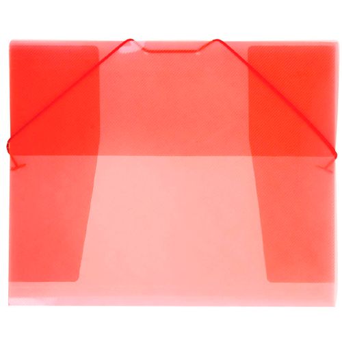 Папка Berlingo, А4 формат, на резинке, красная полупрозрачная / Папки на резинках