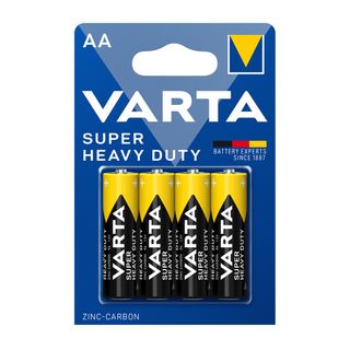 Батарейки Varta SUPERLIFE Mignon пальчиковые AA R6, 1.5V, 4 шт./уп, цена за упаковку / Батарейки