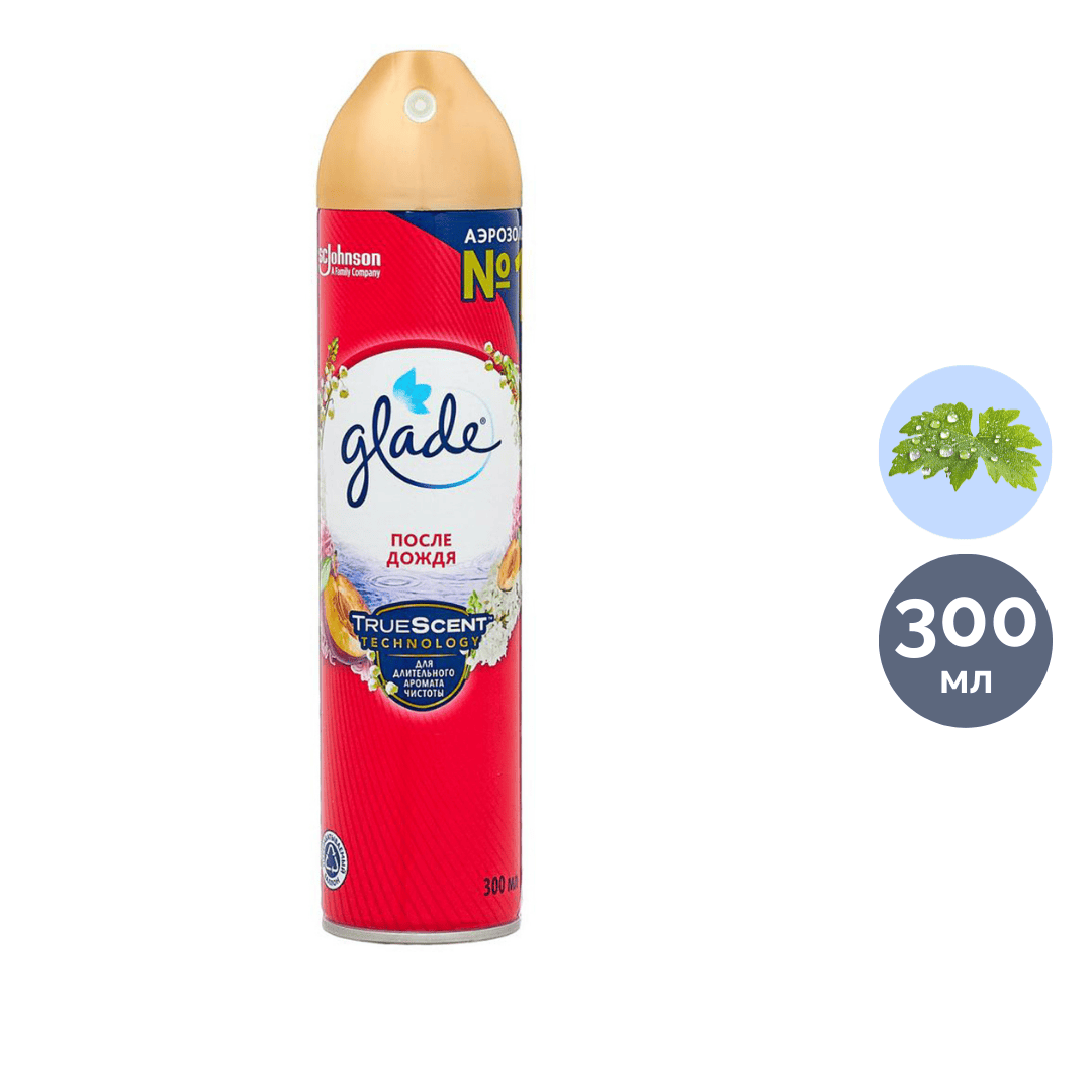Освежитель воздуха Glade "После дождя", 300 мл.  / Освежители воздуха