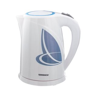 Электрлік шәйнек Sonnen KT-1767, 1,8 л, пластик, ақ/көк / Шәйнектер