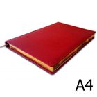 Ежедневник полудатированный Expert, А4 формат, 186 л, с золотым срезом, кожзам, красный