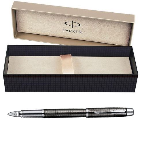 Ручка перьевая Parker "Dark Grey Gun Metal ", черная / Ручки премиум-класса oe.kz Ручка перьевая Parker "Dark Grey Gun Metal ", черная / Ручки премиум-класса