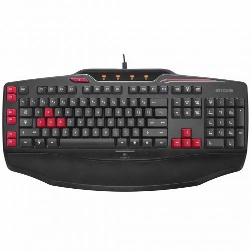 Клавиатура проводная Logitech G103 Gaming, USB, ENG/RUS, 6 дополнительных клавиш, черная / Клавиатуры проводные oe.kz Клавиатура проводная Logitech G103 Gaming, USB, ENG/RUS, 6 дополнительных клавиш, черная / Клавиатуры проводные