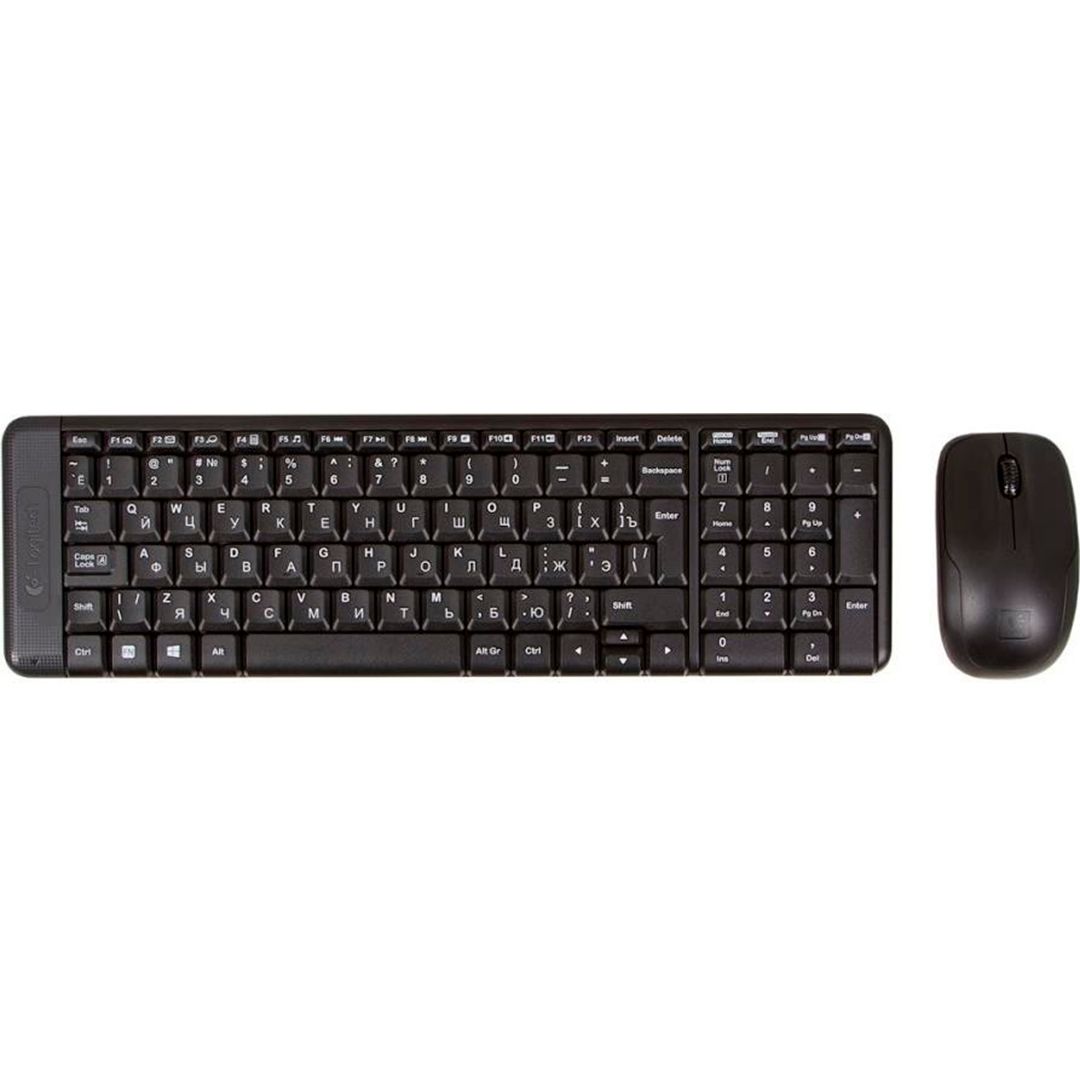 Беспроводной набор Logitech MK220, клавитура и мышь, USB, черный / Комплекты клавиатура+мышь