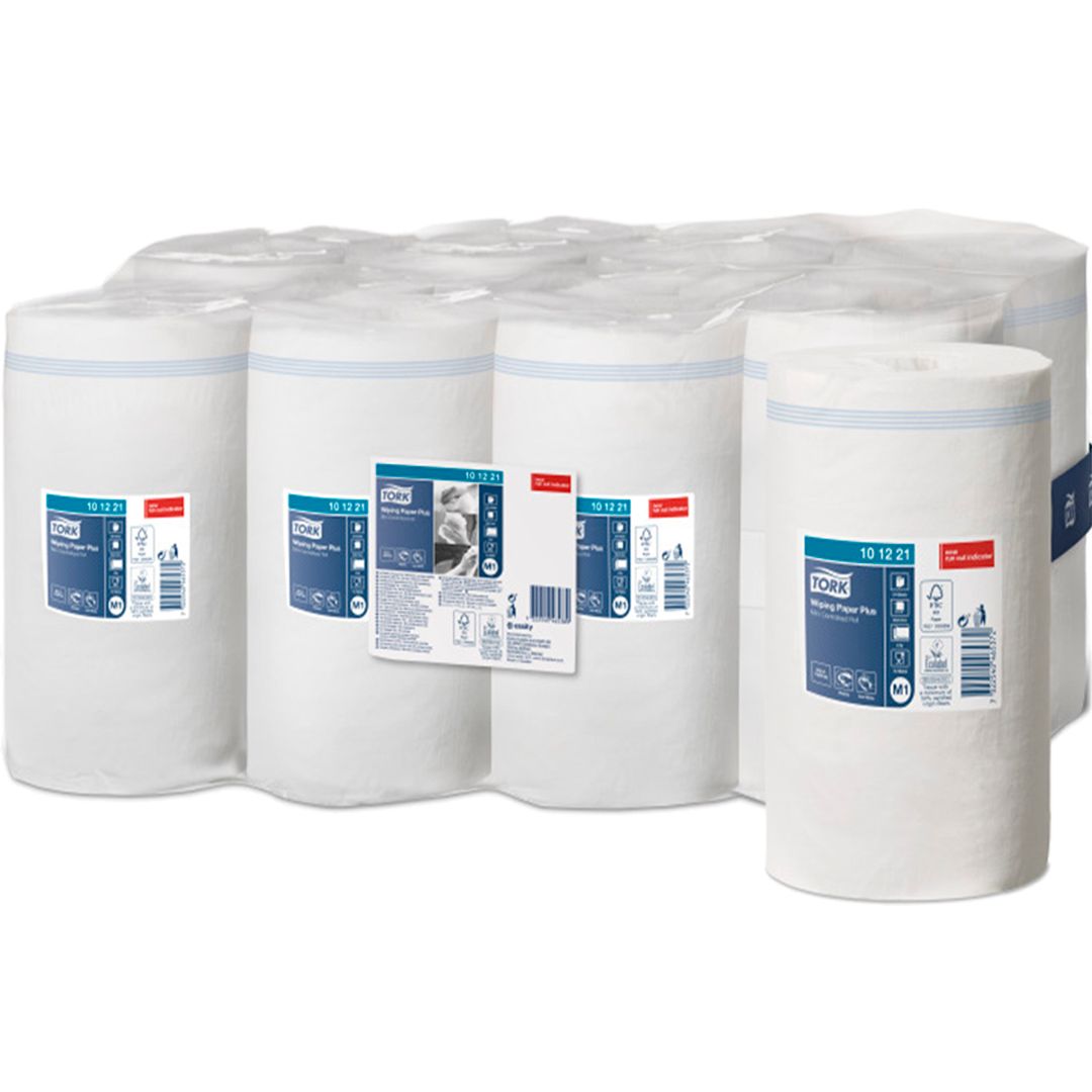 Полотенца бумажные с центральной вытяжкой Tork "Plus", 75 м, 2-х слойные, система M1, белые / Полотенца для диспенсеров №2