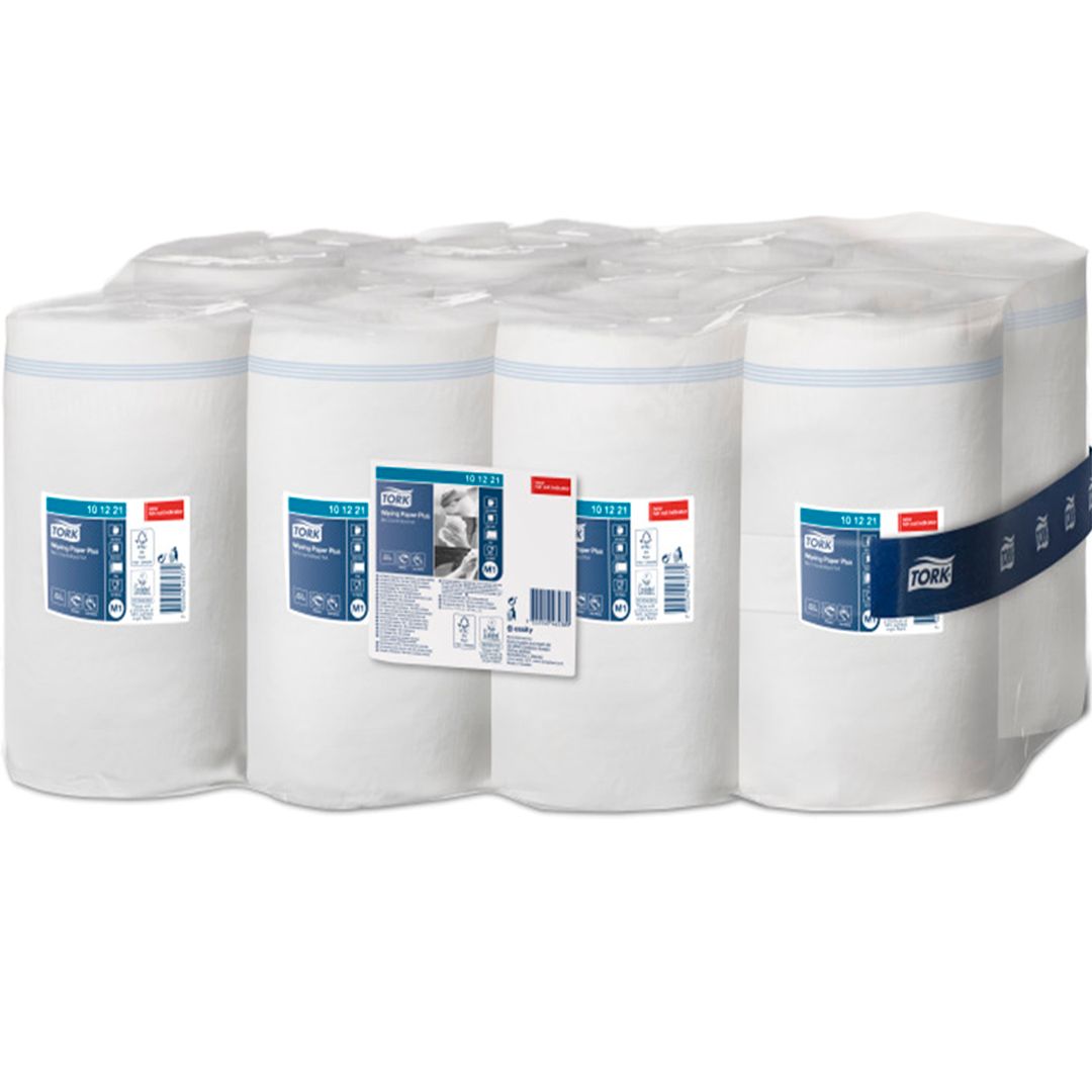 Полотенца бумажные с центральной вытяжкой Tork "Plus", 75 м, 2-х слойные, система M1, белые / Полотенца для диспенсеров №3