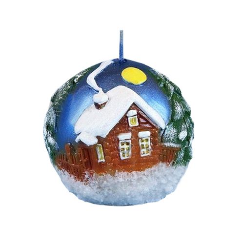 Свеча "Новогодняя ночь" шар, диаметр 7 см / Новый Год
