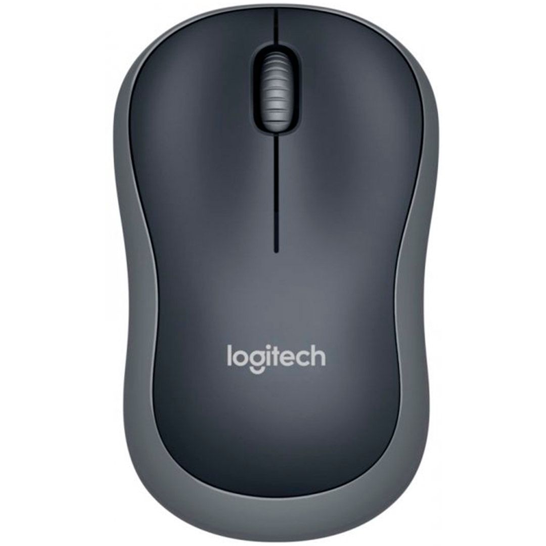 Мышь беспроводная Logitech M185, USB, 3 кнопки, 1000 dpi, черно-серая / Мыши беспроводные