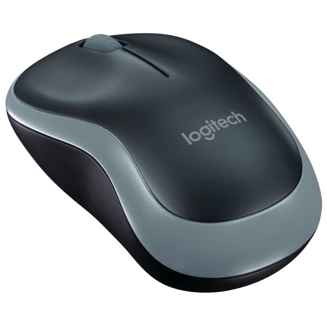 Мышь беспроводная Logitech M185, USB, 3 кнопки, 1000 dpi, черно-серая / Мыши беспроводные №2