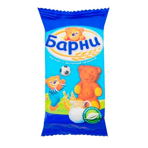 Печенье Медвежонок Барни "Молочная начинка", 30 гр / Печенье, вафли, крекеры