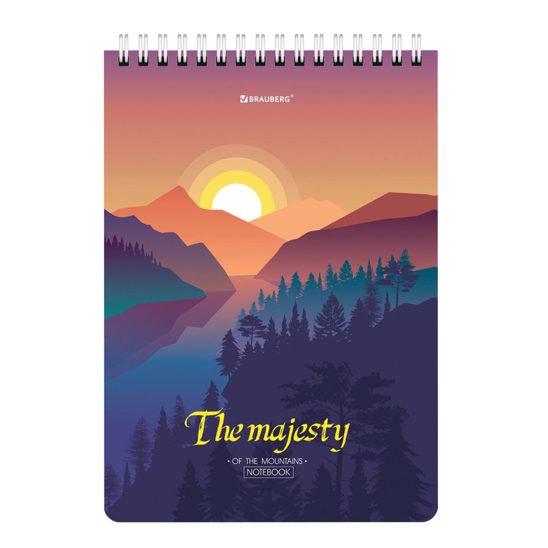 Блокнот Brauberg "Majesty ", А5, 80 листов, на гребне, в клетку, ассорти / Блокноты №2