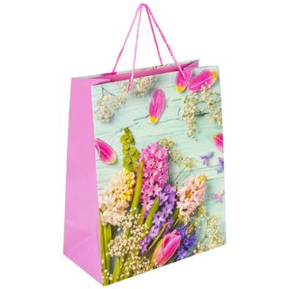 Сыйлық пакет Золотая сказка "Spring Flowers", өлшемі 26,5*12,7*33 см, глиттер / Сыйлықтар қаптамалары oe.kz Сыйлық пакет Золотая сказка "Spring Flowers", өлшемі 26,5*12,7*33 см, глиттер / Сыйлықтар қаптамалары
