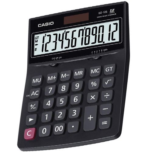 Калькулятор CASIO DZ-12S-S-EH настольный, 12 разрядный. Размеры 126*175*35 мм / Калькуляторы настольные №2