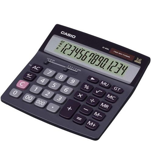 Калькулятор настольный Casio D-40L-S-GH, 14 разрядов, 159*156*32 мм / Калькуляторы настольные №2