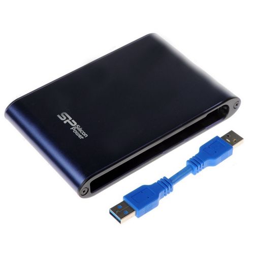 Внешний HDD, Silicon Power SP500GBPHDA80S3B, 2,5'' 500GB, "Armor A80" USB3.0 (Blue) / Внешние жесткие диски