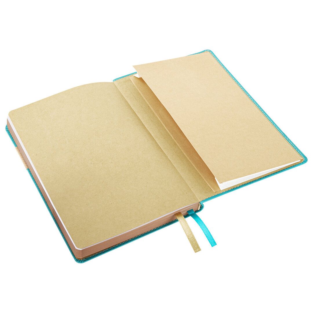 Ежедневник недатированный Brauberg "Aim", A5, 136 л., кожзам, бирюзовый / Ежедневники недатированные №11