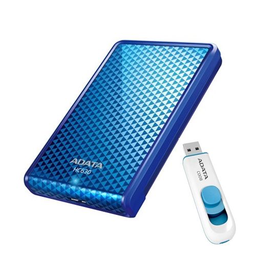 Внешний HDD Adata AHC630-1TU3-CBL + AC008-4G-RWE, 2,5'' 1TB, "HC630" USB 3.0 (Blue)+USB Flash Drive  / Внешние жесткие диски