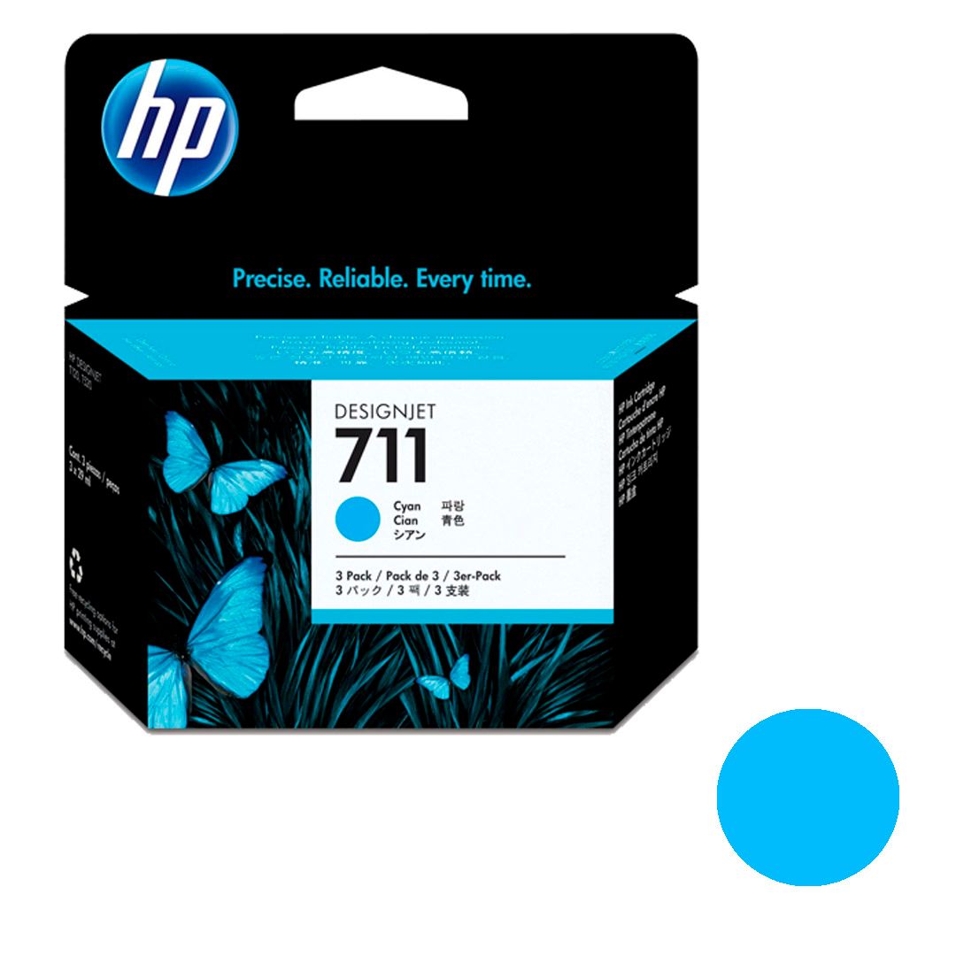 Картридж оригинальный HP CZ130A №711 для DesignJet T120/T520, голубой / null