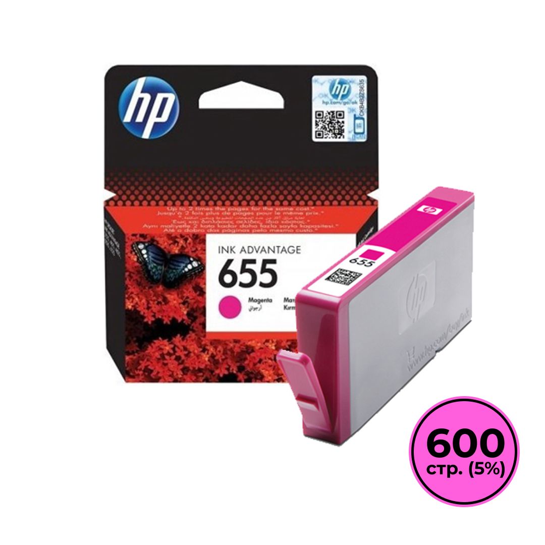 Картридж оригинальный HP CZ111AE №655 для DJ 3525/4615/4625/5525/6525, пурпурный / null