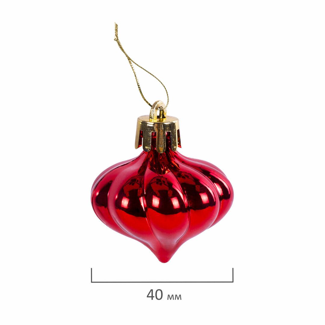 Набор украшений для ели Золотая сказка "Red & Gold Luxury", красный/золото, 70 шт/упак. / Подарки и сувениры №5