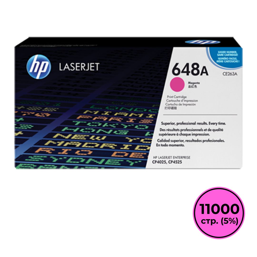 Картридж оригинальный HP CE263A для LJ CP4025/4020/4520/4525, пурпурный / Картриджи  цветные