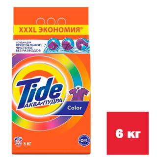 Кір жуғыш ұнтақ Tide Автомат "Color", 6 кг, жұмсақ қаптама / Кір жуғыш ұнтақтар