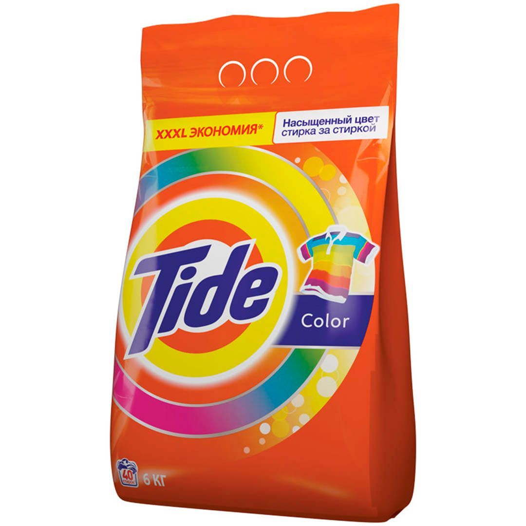 Кір жуғыш ұнтақ Tide Автомат "Color", 6 кг, жұмсақ қаптама / Кір жууға арналған құралдар №3 oe.kz Кір жуғыш ұнтақ Tide Автомат "Color", 6 кг, жұмсақ қаптама / Кір жууға арналған құралдар №3