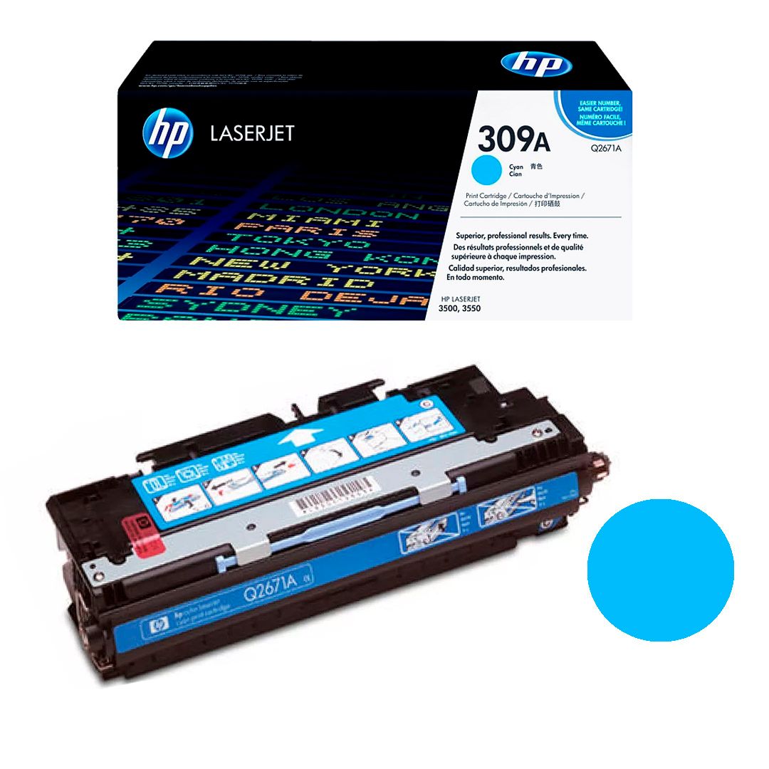 Картридж оригинальный HP Q2671A 309A для Color LJ 3500, голубой / Картриджи  цветные
