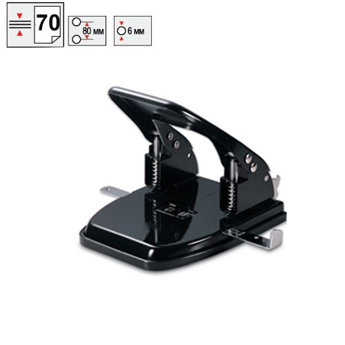 Дырокол Kw-trio, захват 70 листов, металлический, черный / Дыроколы до 300 листов №2