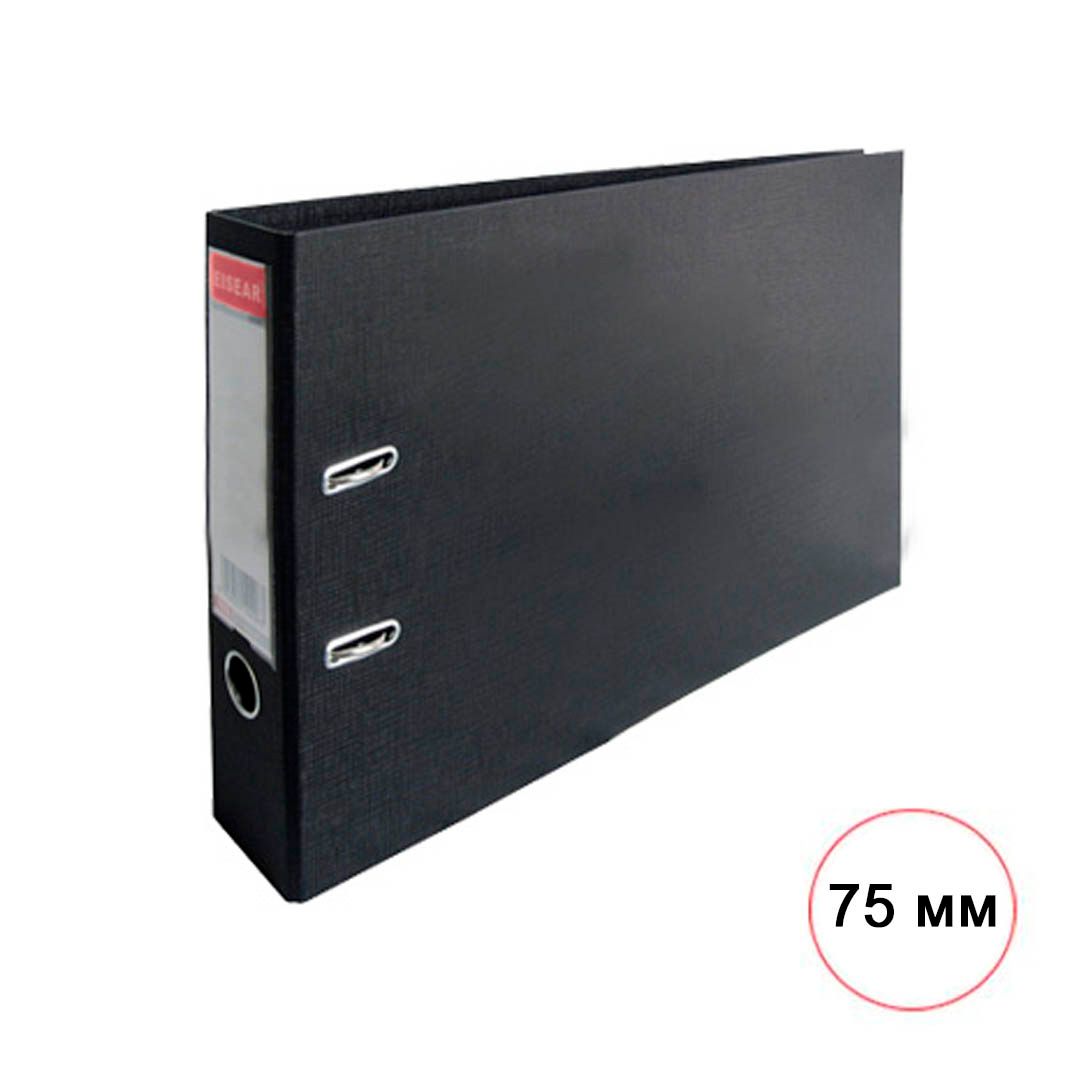 Папка-регистратор Eisear, А3, ширина корешка 75 мм, черная / Папки регистраторы А4 с шириной корешка 50-80 мм