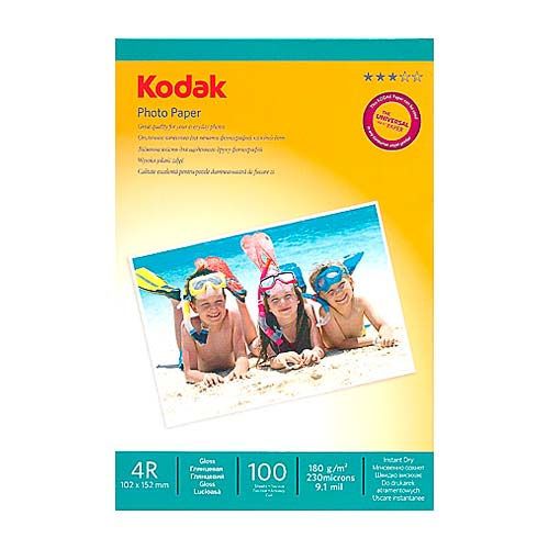 Фотобумага Kodak Photo, 102*152 мм, 180 г/м2, 100 листов, глянцевая / Фотобумага
