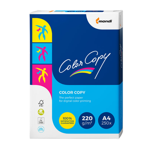 Бумага Color Copy, A4, 220 гр/м2, 250 листов в пачке, матовая / Бумага офисная премиум класса