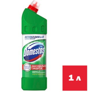 Средство для чистки сантехники Domestos "Хвойная свежесть", 1000 мл / Средства для туалетов и ванных комнат
