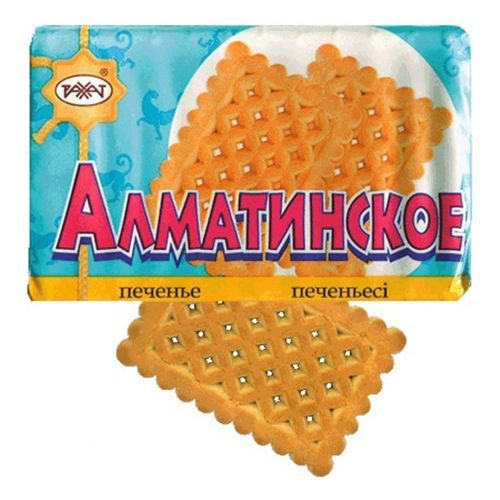 Печенье Рахат "Алматинское", сахарное, 220 гр / Печенье, вафли, крекеры