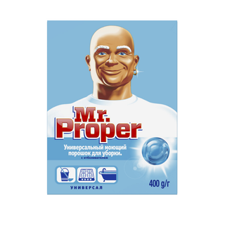 Тазалауға арналған ұнтақ Mr.Proper ағартқышпен, 400 гр / Еден жууға арналған құралдар