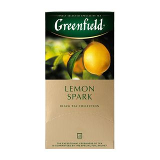 Чай Greenfield Lemon Spark, черный, 25 пакетиков / Чай пакетированный