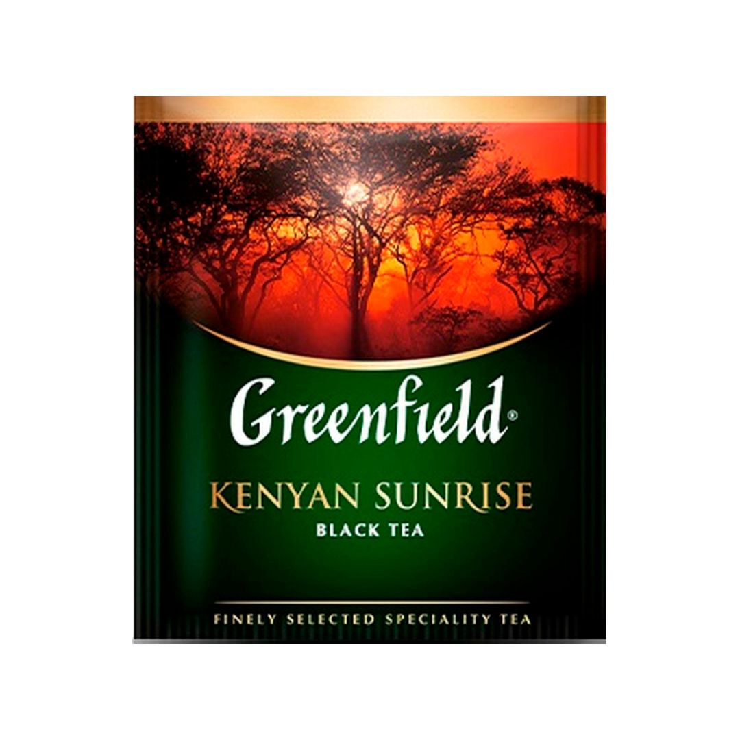 Чай Greenfield Kenyan Sunrise, черный, 100 пакетиков / Чай пакетированный №2