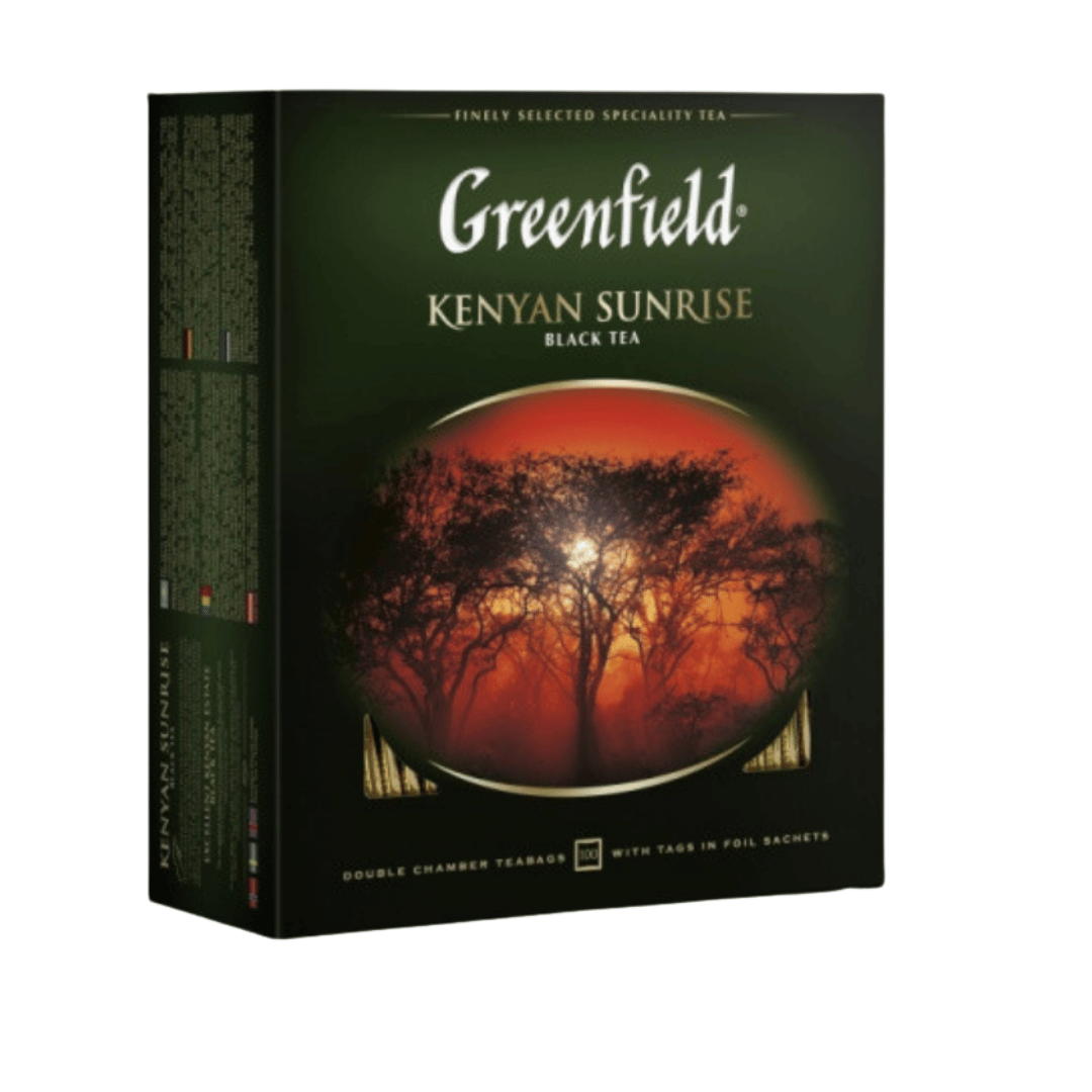 Чай Greenfield Kenyan Sunrise, черный, 100 пакетиков / Чай пакетированный oe.kz Чай Greenfield Kenyan Sunrise, черный, 100 пакетиков / Чай пакетированный