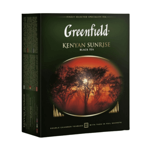 Чай Greenfield Kenyan Sunrise, черный, 100 пакетиков / Чай пакетированный