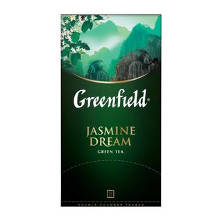 Шай Greenfield Jasmine Dream, жасыл шай, 25 қалташа / Қалташалардағы шай