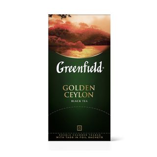 Чай Greenfield Golden Ceylon, черный, 25 пакетиков / Чай пакетированный