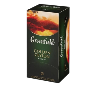 Шай Greenfield Golden Ceylon, қара шай, 25 қалташа / Қалташалардағы шай