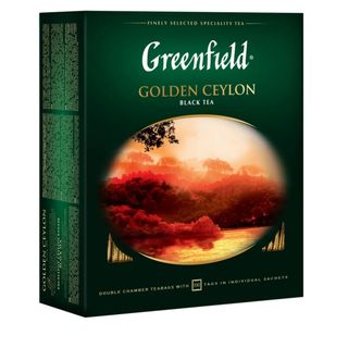 Чай Greenfield Golden Ceylon, черный, 100 пакетиков / Чай пакетированный oe.kz Чай Greenfield Golden Ceylon, черный, 100 пакетиков / Чай пакетированный